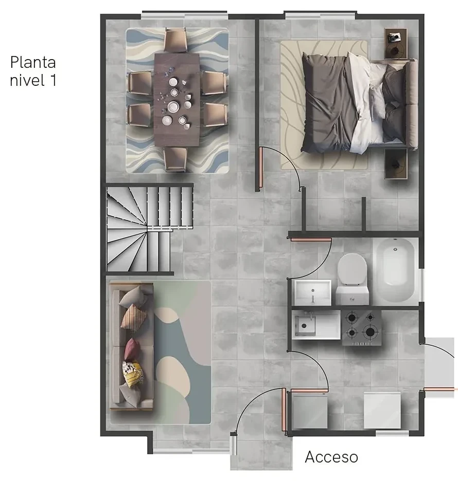 Planta primer piso casa Zaragoza